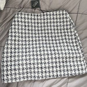 Plaid tweed skirt